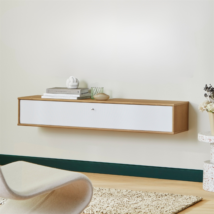 Mistral AV TV Møbel | Oileret eg m. hvid front