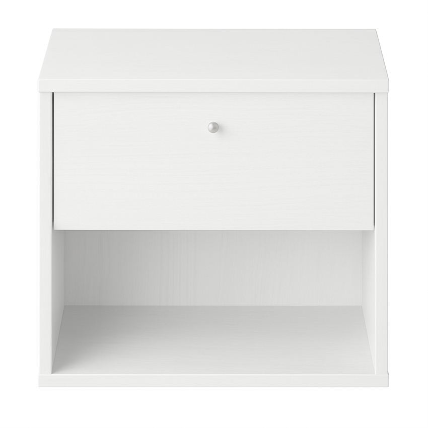 Mistral sengebord m. skuffe | Snehvid