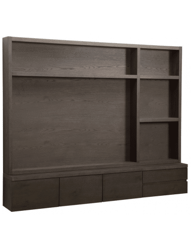 LACHANCE Væghængt tvbord i egetræsfinér og MDF H176 x 220 cm - Brun