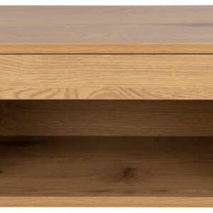 ACT NORDIC Cholet væghængt natbord, m. 1 hylde og 1 skuffe - mat vild eg ru papir (50x35)