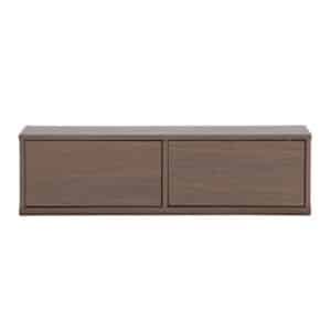 VENTURE DESIGN Dragh væghængt TV-bord, m. 2 skuffer - MDF med mocca 3D Papir (100x35x28)